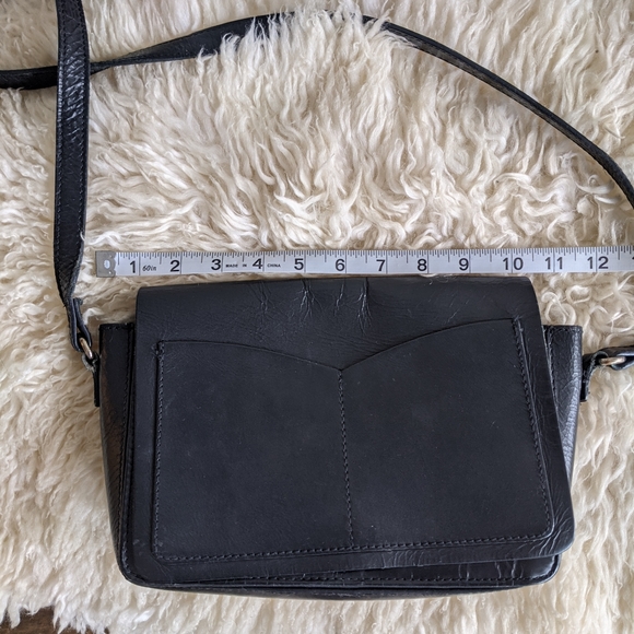 Zara Black Genuine Leather Cross Body Bag - Picture 4 of 9